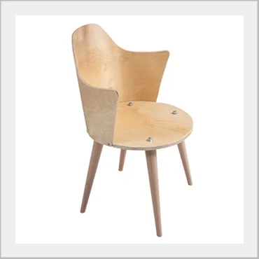 Ready to upholster molded plywood